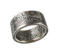 Algopix Similar Product 3 - Walking Liberty Silver Coin Ring.