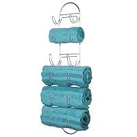 Algopix Similar Product 2 - mDesign Steel Wall Mount Towel Rack