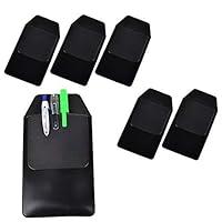 Algopix Similar Product 1 - DE 6 Pcs Black Vinyl Pocket Protector