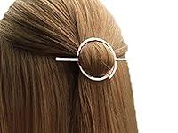 Algopix Similar Product 9 - Minimalist Circle Hair Slide Open Hair