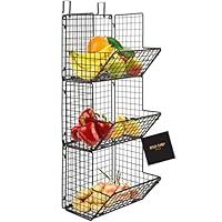 Algopix Similar Product 3 - hanging fruit basket rustic shelves