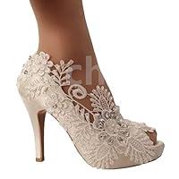 Algopix Similar Product 8 - SUCHENY Wedding Shoes for Bride Peep