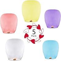 Algopix Similar Product 14 - Chinese Paper Lanterns 5 Pack Red