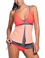 Algopix Similar Product 8 - Diukia Women Color Block Two Pieces