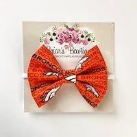 Algopix Similar Product 3 - Broncos Bow Baby Headband or Hair Clip
