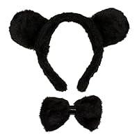 Algopix Similar Product 11 - SeasonsTrading Black Bear Ears  Bow
