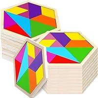 Algopix Similar Product 2 - Meooeck 12 Pack Tangrams Wooden Puzzles