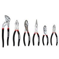Algopix Similar Product 2 - 6 Piece Pliers Set with Carrying Case 