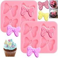 Algopix Similar Product 3 - 2 Pack Bows Silicone Fondant Molds