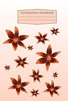 Algopix Similar Product 12 - Composition Notebook Orange Lily Field