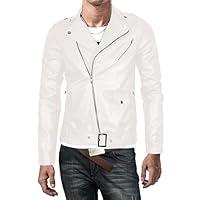 Algopix Similar Product 16 - MaiyifuGJ Mens Faux Leather Biker