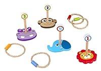 Algopix Similar Product 2 - TOYSTERS Wooden Ring Toss Game for