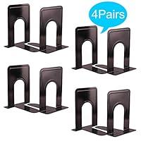 Algopix Similar Product 3 - Metal Bookends Universal Nonskid Heavy