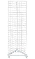Algopix Similar Product 9 - White Triangle Slat Grid Tower with