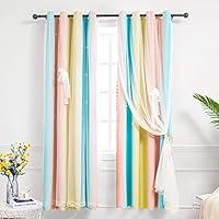 Algopix Similar Product 16 - Hughapy Star Curtains Blackout for