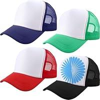 Algopix Similar Product 15 - 4 Pack DIY Blank Trucker Cap Mesh