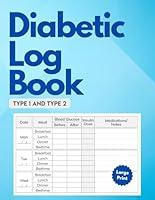 Algopix Similar Product 7 - Diabetic Log Book Large Print Glucose