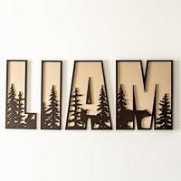 Algopix Similar Product 15 - Custom Wood Name Sign For Nursery