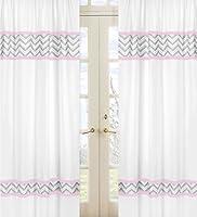 Algopix Similar Product 8 - Pink and Gray Chevron Window Treatment
