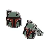 Algopix Similar Product 2 - Star Wars Boba Fett Stud Earrings