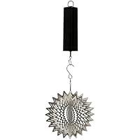 Algopix Similar Product 2 - Sunnydaze 3D Whirligig Silver Star Wind