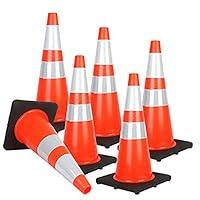 Algopix Similar Product 2 - Reliancer 6PCS 28 Traffic Cones PVC