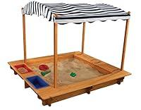 Algopix Similar Product 5 - KidKraft Outdoor Covered Wooden Sandbox