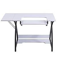 Algopix Similar Product 3 - 456 White Adjustable Computer Desk