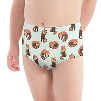 Algopix Similar Product 8 - Cute Red Pandas Girls Underwear for