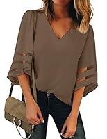 Algopix Similar Product 17 - LookbookStore Women Vneck Mesh Panel