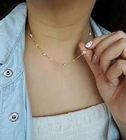 Algopix Similar Product 7 - Tiny 14K Gold Filled CZ Diamond Station