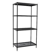 Algopix Similar Product 3 - Apollo Hardware Black 4Shelf Wire Mesh