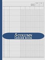 Algopix Similar Product 8 - 5 Column Ledger Book Five Columnar