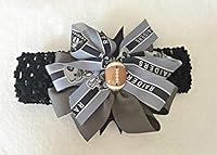 Algopix Similar Product 2 - Raiders Baby Girl Boutique Bow