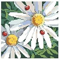 Algopix Similar Product 7 - Daisies Counted Cross Stitch Pattern