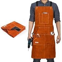 Algopix Similar Product 10 - QeeLink Leather Welding Work Shop Apron