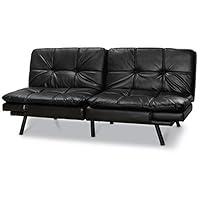 Algopix Similar Product 9 - Mainstay Memory Foam FutonBlack PU