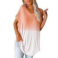 Algopix Similar Product 6 - Womens Summer Tops Short Sleeve Dye