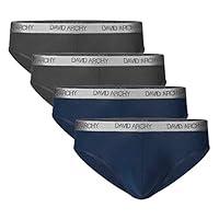 Algopix Similar Product 3 - DAVID ARCHY Mens 4 Pack Micro Modal