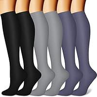 Algopix Similar Product 5 - CHARMKING 6 PairsCompression Socks for