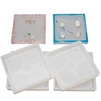 Algopix Similar Product 6 - 4 Pack DIY Square Coaster Silicone