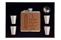 Algopix Similar Product 2 - Golfer Flask Gift Set Personalized