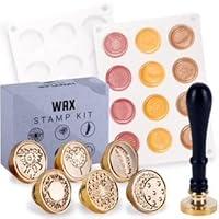 Algopix Similar Product 11 - Hoppler Wax Seal Stamp kit has 6 Wax