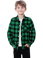 Algopix Similar Product 15 - SANGTREE Boys Flannel Plaid Shirt Long