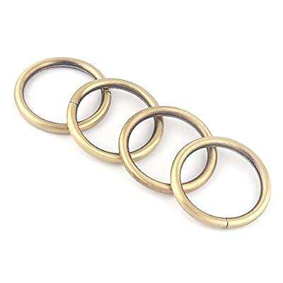 34mm Metal O Rings, 4 Pack 304 Stainless Steel Round Rings for Hardware  Bags