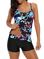 Algopix Similar Product 2 - Womens Tankini Top Boyshorts Two Pieces