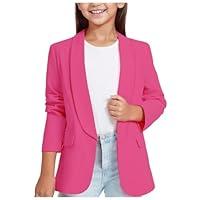 Algopix Similar Product 2 - Girls Formal Suit Jacket Casual Baggy