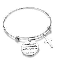 Algopix Similar Product 9 - FEELMEM Psalm 13914 Bracelet You are