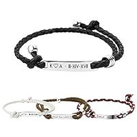 Algopix Similar Product 14 - Personalized Couple Bracelet for Men