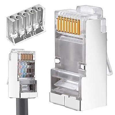 Best Deal for STP RJ45 Cat6 LAN Connector,Two-Piece Design Modular